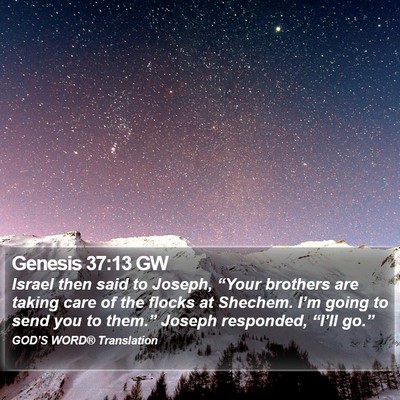 Genesis 37:13 GW Bible Verse Image