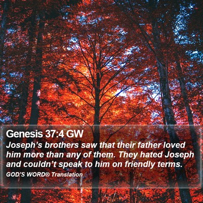 Genesis 37:4 GW Bible Verse Image