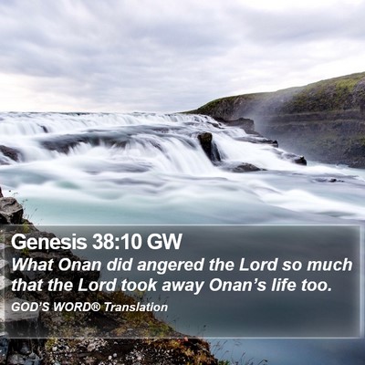 Genesis 38:10 GW Bible Verse Image