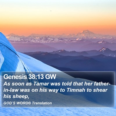 Genesis 38:13 GW Bible Verse Image