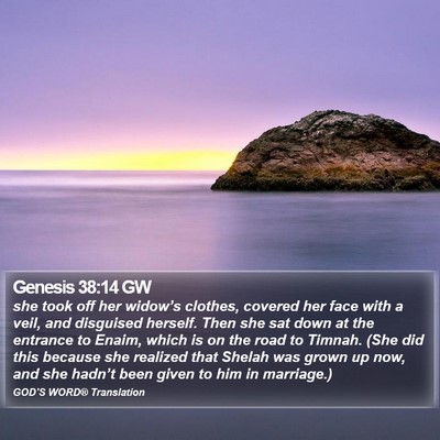 Genesis 38:14 GW Bible Verse Image