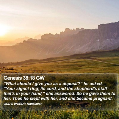 Genesis 38:18 GW Bible Verse Image