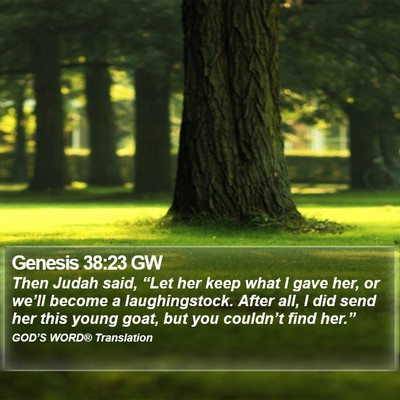 Genesis 38:23 GW Bible Verse Image