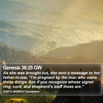 Genesis 38:25 GW Bible Verse Image