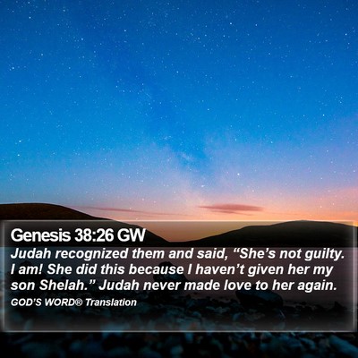 Genesis 38:26 GW Bible Verse Image