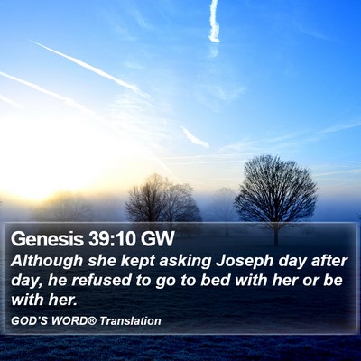 Genesis 39:10 GW Bible Verse Image