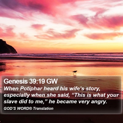 Genesis 39:19 GW Bible Verse Image