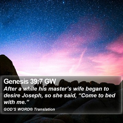 Genesis 39:7 GW Bible Verse Image