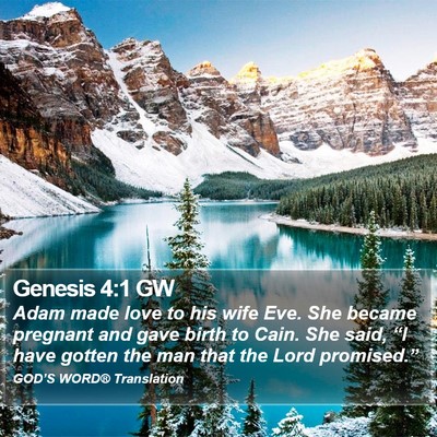 Genesis 4:1 GW Bible Verse Image