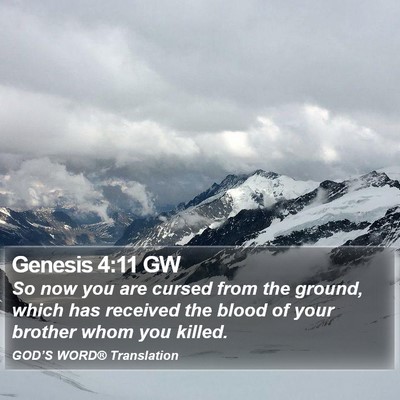 Genesis 4:11 GW Bible Verse Image