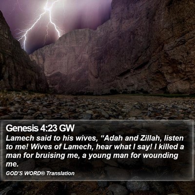 Genesis 4:23 GW Bible Verse Image