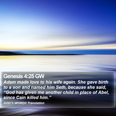 Genesis 4:25 GW Bible Verse Image