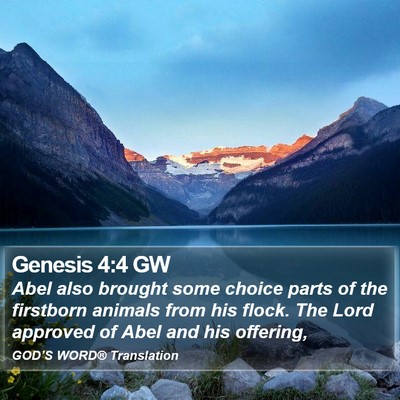 Genesis 4:4 GW Bible Verse Image
