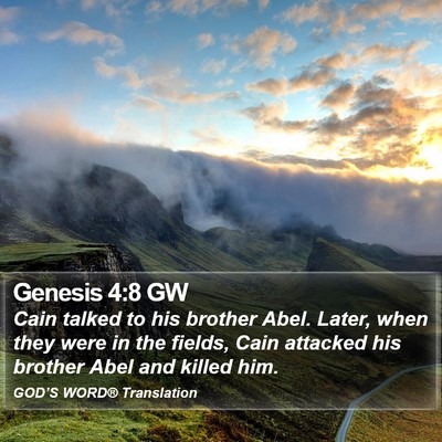 Genesis 4:8 GW Bible Verse Image