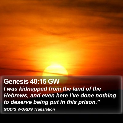 Genesis 40:15 GW Bible Verse Image