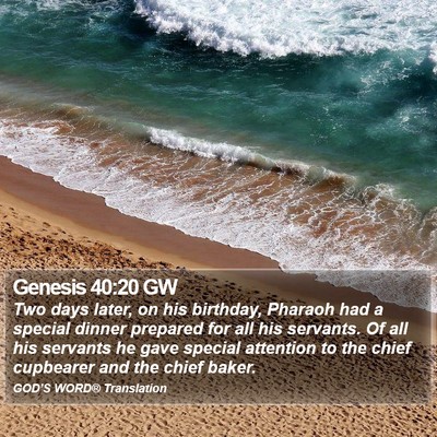 Genesis 40:20 GW Bible Verse Image