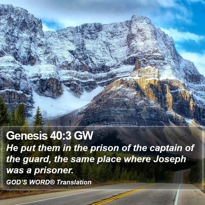 Genesis 40:3 GW Bible Verse Image