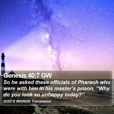 Genesis 40:7 GW Bible Verse Image