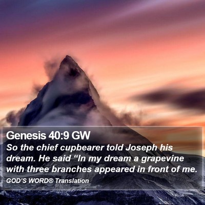 Genesis 40:9 GW Bible Verse Image