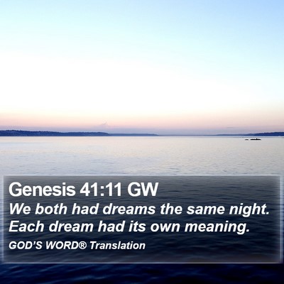 Genesis 41:11 GW Bible Verse Image
