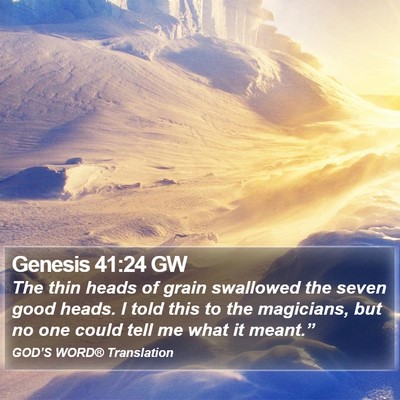 Genesis 41:24 GW Bible Verse Image