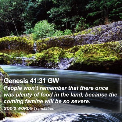 Genesis 41:31 GW Bible Verse Image