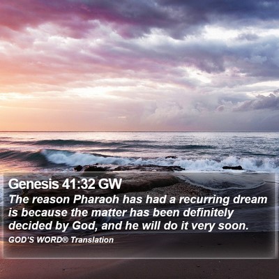 Genesis 41:32 GW Bible Verse Image