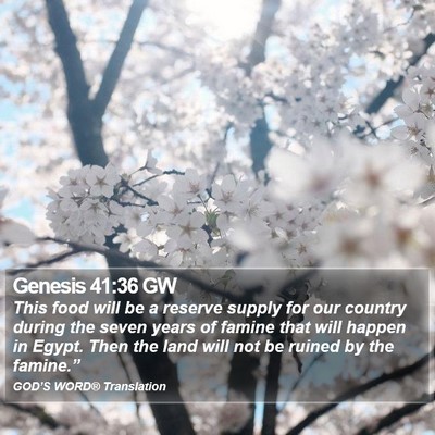 Genesis 41:36 GW Bible Verse Image