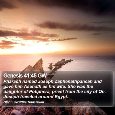 Genesis 41:45 GW Bible Verse Image