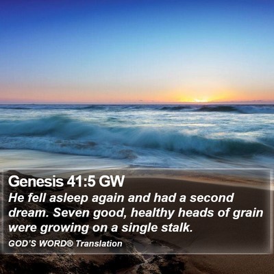 Genesis 41:5 GW Bible Verse Image