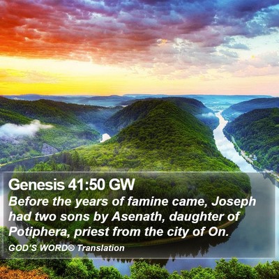 Genesis 41:50 GW Bible Verse Image