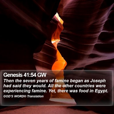 Genesis 41:54 GW Bible Verse Image