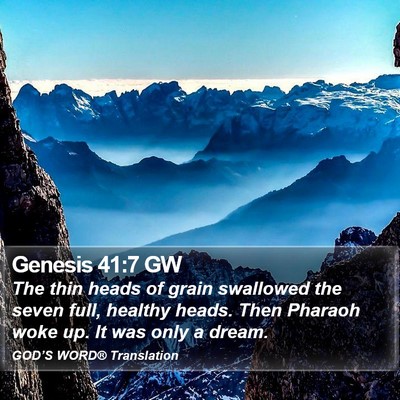Genesis 41:7 GW Bible Verse Image