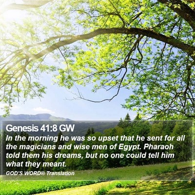 Genesis 41:8 GW Bible Verse Image