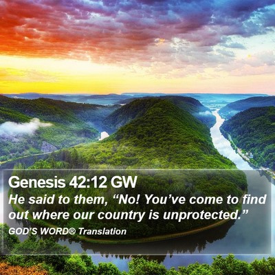Genesis 42:12 GW Bible Verse Image