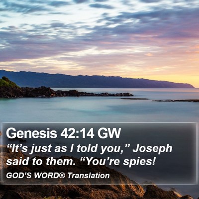 Genesis 42:14 GW Bible Verse Image