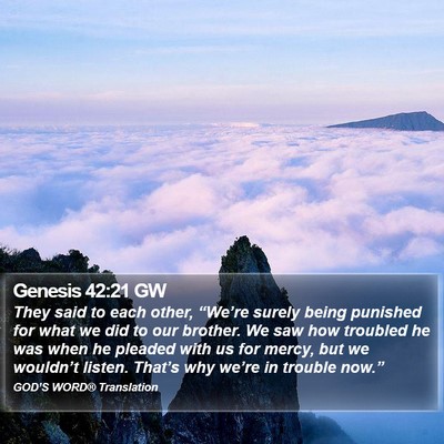 Genesis 42:21 GW Bible Verse Image