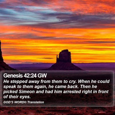 Genesis 42:24 GW Bible Verse Image