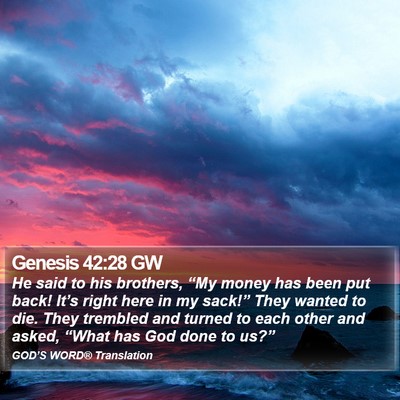 Genesis 42:28 GW Bible Verse Image