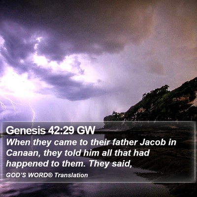 Genesis 42:29 GW Bible Verse Image