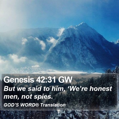Genesis 42:31 GW Bible Verse Image