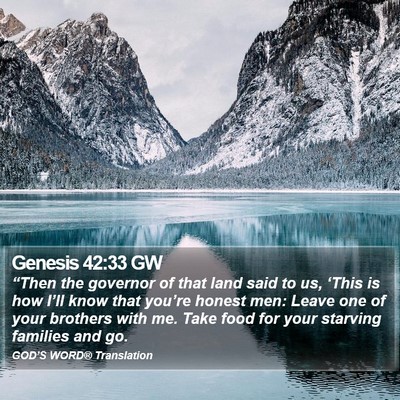 Genesis 42:33 GW Bible Verse Image