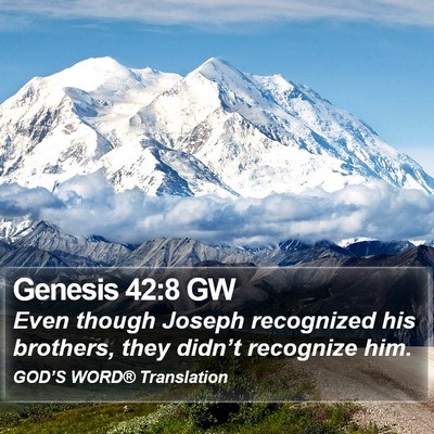 Genesis 42:8 GW Bible Verse Image