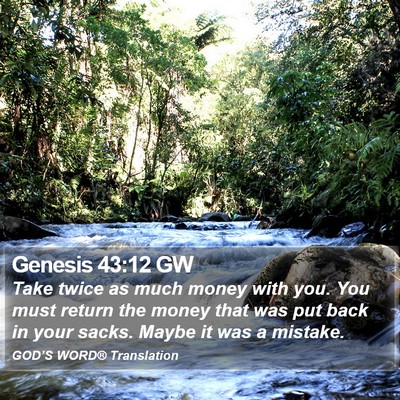 Genesis 43:12 GW Bible Verse Image