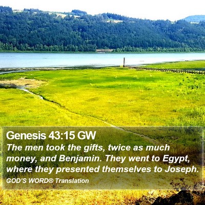 Genesis 43:15 GW Bible Verse Image
