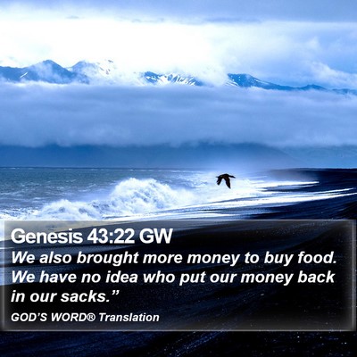 Genesis 43:22 GW Bible Verse Image