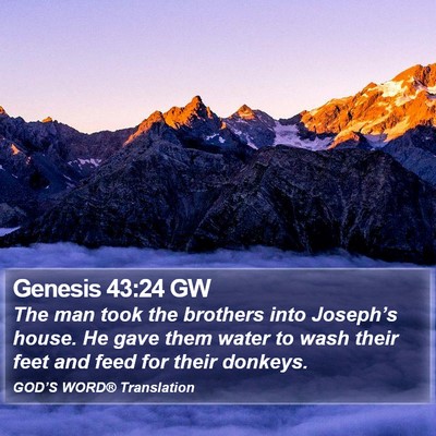 Genesis 43:24 GW Bible Verse Image