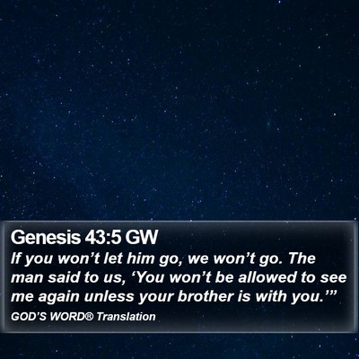 Genesis 43:5 GW Bible Verse Image