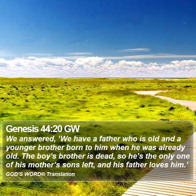 Genesis 44:20 GW Bible Verse Image