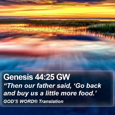 Genesis 44:25 GW Bible Verse Image